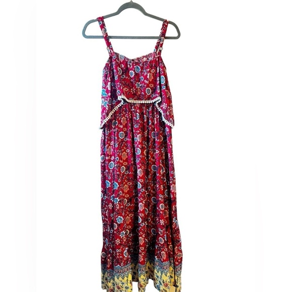 BloomChic Bandana Print Ruffle Maxi Dress - Picture 5 of 11